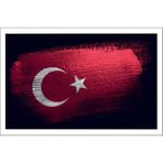 Sticker Fabrikası Türk Bayrağı Ay Yıldız Sticker 00935 - Siyah - Kırmızı - 45 x 28,5 cm