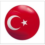 Sticker Fabrikası Türk Bayrağı Ay Yıldız Sticker 00937 - Beyaz - Kırmızı - 10 x 10 cm
