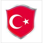 Sticker Fabrikası Türk Bayrağı Ay Yıldız Sticker 00938 - Beyaz - Kırmızı - 50 x 46 cm