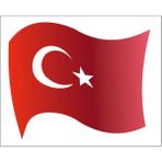 Sticker Fabrikası Türk Türkiye Bayrağı Sticker 00770 - Beyaz - Kırmızı - 13 x 10 cm