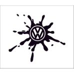 Sticker Fabrikası Volkswagen Yakıt Depo Kapağı Sticker 00906 - 12 x 10 cm - Siyah