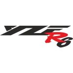 Sticker Fabrikası Yamaha Yzf R6 Sticker 00367 - 12 x 3,5 cm - Siyah - Kırmızı