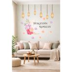 Sticker Hoş geldin Ramazan Dekorlu Ahşap Kapı Süsü, Ramazan Süsleri, Ramazan Tavan Süsü Ramazan Dekorasyon