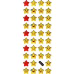 Sticker Kabartmalı Sticker Defter, Planlayıcı Etiket - (cb-516) 16x7 cm- Emoji Yıldız