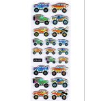 Sticker Kabartmalı Sticker Defter Planlayıcı Etiket (CB592) 16X7 Cm- Monster Truck Araba