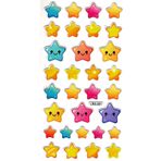 Sticker Kabartmalı Stiker Çıkartma Etiket (Lrx001)-18X9 Cm- Sevimli Tatlı Yıldızlar