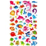 Sticker Kabartmalı Stiker Defter, Planlayıcı Etiket (lxk-011) - 22X14 cm - Sevimli Balıklar