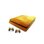 Sticker Market Ps4 Uyumlu Slim Gold Playstation Kaplama Sticker Seti