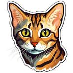 Sticker Master Bengal Kedisi Motorsiklet, Kask,Laptop Ve Araç Oto Motosiklet Sticker Etiket 13x15 Cm