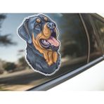 Sticker Master Rottweiler Motorsiklet, Kask , Laptop ve Araç Oto Sticker Etiket Çıkartma 13X15 cm - Renkli