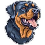 Sticker Master Rottweiler Motorsiklet, Kask , Laptop Ve Araç Oto Sticker Etiket Çıkartma 13x15 Cm