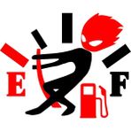 Sticker Master Yakıt Göstergesi Depo Kapağı Sticker Komik Araba Oto Çıkartma 13 cm Oto Motor Pc Etiket - Renkli