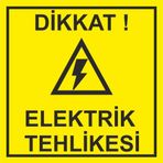 Sticker Masters Dikkat Elektrik Tehlikesi Uyarı Levhası Sticker