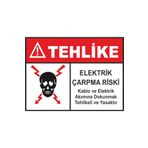 Sticker Masters Elektrik Çarpma Riski Uyarı Levhası Sticker