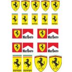 Sticker Masters Ferrari Sponsor Seti Etiket Sticker