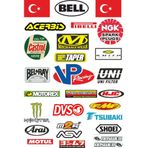 Sticker Masters Motosiklet Sponsor 1 Seti Sticker