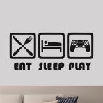 Sticker Masters Oyuncu Eat,Sleep,Play Duvar Çocuk Odası Sticker