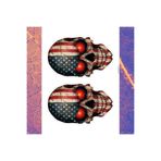 sticker Motosiklet Kask Araç Arka Cam Laptop Telefon Amerikan Bayrağı Kurukafa Çıkartma