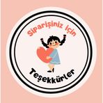 Sticker Siparişiniz İçin Teşekkürler sticker 150 Adet