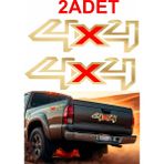 Sticker Usta 2 Adet 4x4 Off Road Pickup Arazi Aracı Offroad Adventure Oto Motosiklet Sticker 00749 - Altın - 50x15 Cm