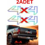 Sticker Usta 2 Adet 4x4 Off Road Pickup Arazi Aracı Offroad Adventure Oto Motosiklet Sticker 00749 - Hologram - 25x7,5 Cm