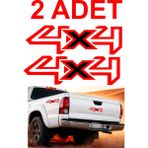 Sticker Usta 2 Adet 4x4 Off Road Pickup Arazi Aracı Offroad Adventure Oto Motosiklet Sticker 00749 - Kırmızı - 80x24 Cm