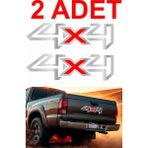 Sticker Usta 2 Adet 4x4 Off Road Pickup Arazi Aracı Offroad Adventure Oto Motosiklet Sticker 00749 - Krom - 20x6 Cm