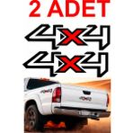 Sticker Usta 2 Adet 4x4 Off Road Pickup Arazi Aracı Offroad Adventure Oto Motosiklet Sticker 00749 - Siyah - 10x3 Cm