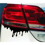Sticker Usta 2 Adet Kan Damlası Far Sticker, S43 Siyah 30x10 Cm 80 x 27 cm