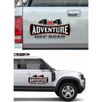 Sticker Usta 4x4 Off Road Adventure Sticker Araba Oto Motosiklet Karavan Etiket 02122 - 12x6 Cm - Renkli