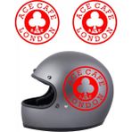 Sticker Usta Acecafelondon Kask Sticker 01883 - 12x12 Cm - Kırmızı