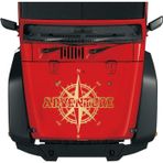Sticker Usta Adventure Pusula 4x4 Offroad Kamp Avcı Araba Karavan Sticker 00052 Altın 80x77 Cm