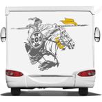 Sticker Usta Akıncı Türk Sticker 00412 - 80x55 Cm - Gri