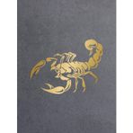 Sticker Usta Akrep - Scorpion - Araba - Oto - Motosiklet - Karavan - Cam Sticker 00588 Altın 20x15 Cm