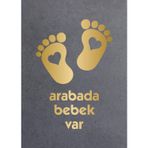 Sticker Usta Arabada Bebek Var Oto Araba Sticker 02502 Altın 20x14 Cm 45 x 31 cm stickerusta8327620b-f9a-45x31