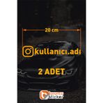 Sticker Usta Araç Kelebek Cam Sticker Etiketi Folyo Kesim- 2 Adet 20 cm - Sarı 20 cm