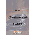 Sticker Usta Araç Kelebek Cam Sticker Etiketi Folyo Kesim- 2 Adet 20 cm - Siyah 20 cm