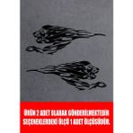 Sticker Usta Aslan Sticker (2 Adet ) - Araba Oto Motosiklet Karavan Cam Sticker - 00109 - Siyah - 30x11 Cm