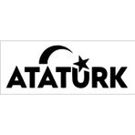 Sticker Usta Atatürk Ay Yıldız Türk Bayrağı Sticker 00884 Siyah 25 x 9 cm