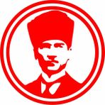 Sticker Usta Atatürk Büyük Türk Mustafa Kemal Siüet Araba Oto Motosiklet Sticker 00069 - 30x30 Cm - Kırmızı