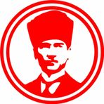 Sticker Usta Atatürk Büyük Türk Mustafa Kemal Siüet Araba Oto Motosiklet Sticker 00069 - 80x80 Cm - Kırmızı