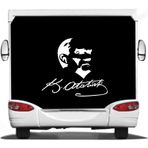 Sticker Usta Atatürk Imza Sticker 00619 Beyaz 40x35 Cm 150 x 131 cm