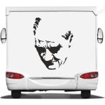 Sticker Usta Atatürk Silüeti Gazi Mustafa Kemal Atatürk Sticker Etiket 00620 - 20x15 Cm - Siyah