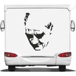 Sticker Usta Atatürk Silüeti Gazi Mustafa Kemal Atatürk Sticker Etiket 00620 - 60x46 Cm - Siyah