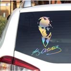 Sticker Usta Atatürk ve Imza Sticker - 02527 Hologram 25x19 Cm