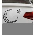Sticker Usta Ay Yıldız Atatürk Türk Bayrağı Sticker Araba Oto Motosiklet Karavan Etiket 00053 Siyah 15x12 Cm