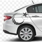 Sticker Usta Ay Yıldız Türk Bayrağı Türkiye Sticker Araba 02010 Siyah 25x18 Cm