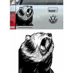 Sticker Usta Ayı Adventure Offroad Off Road Kamp Dağ Araba Oto Motosiklet Karavan Sticker 00032 - 100x87 Cm - Siyah
