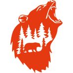 Sticker Usta Ayı Offroad Adventure Camping Kamp Off Road Sticker 03012 Kırmızı 10X7 CM