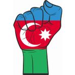 Sticker Usta Azerbaycan Bayrak Sticker Renkli 10 x 6.5 cm